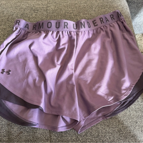 EUC Women's Under Armour Play Up
3.0 Shorts- Black Misty Purple - Picture 16 of 16